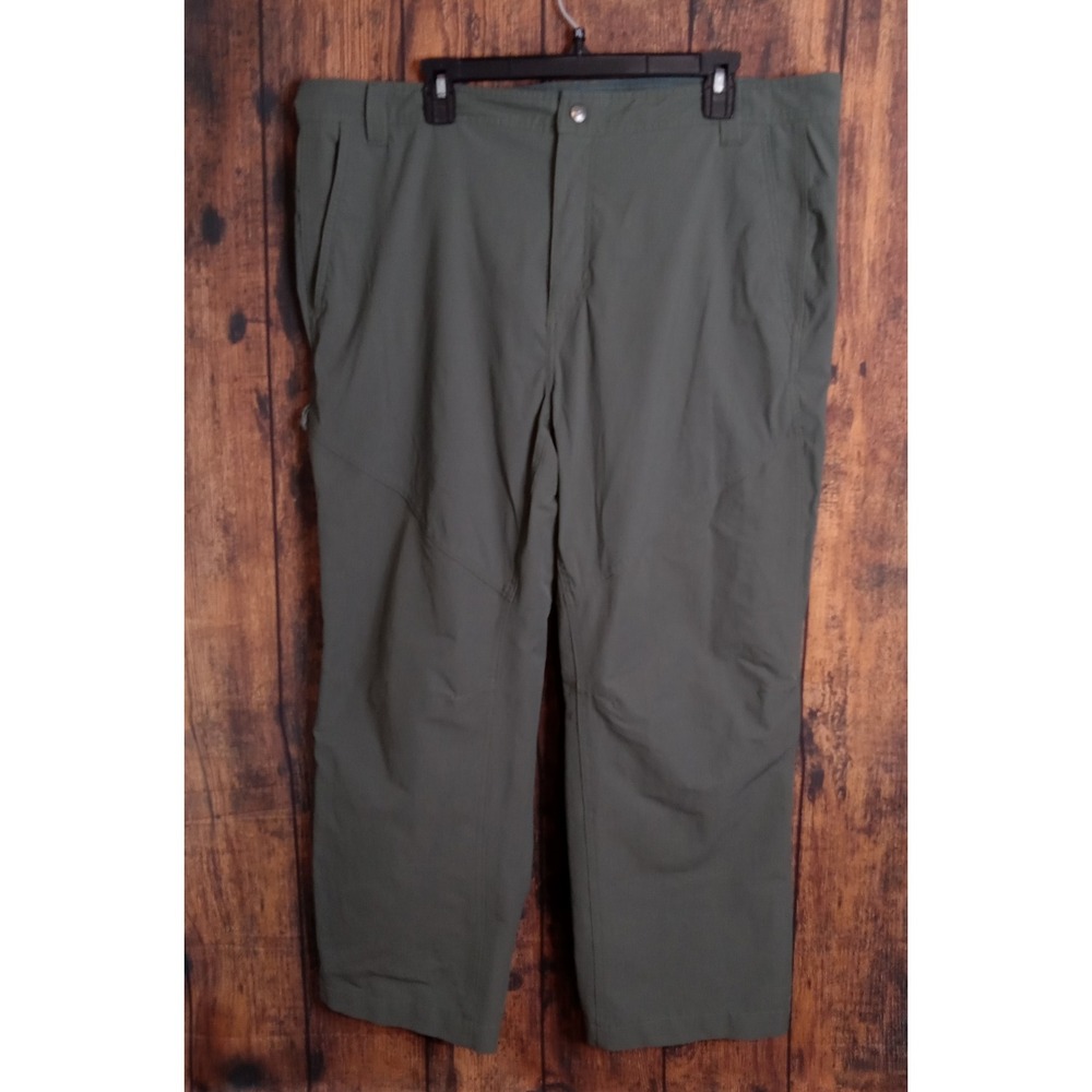 Columbia Omni-Shade Mens 40x32 Hiking Pants Olive Green Stretch Outdoor Cargo
